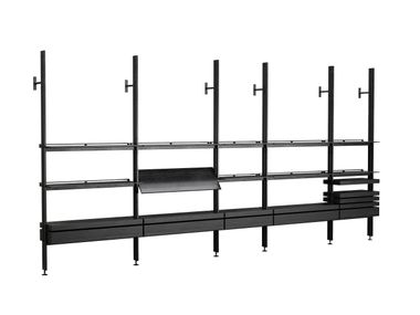 Wall-mounted wooden storage wall VITA ENNE