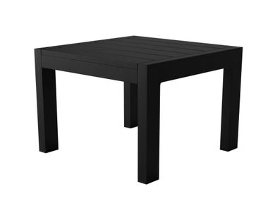 Square powder coated aluminium coffee table EOS Case