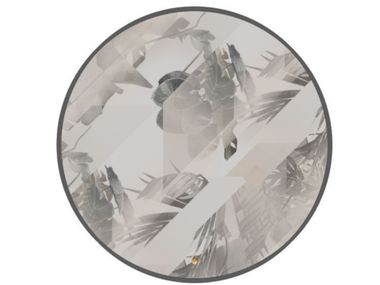 Round wool rug with floral pattern ESPERYDE Visionnaire