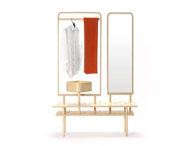 ETTA Sectional wooden coat rack By Zilio A&C | design Dossofiorito