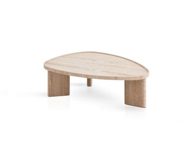Low triangular travertine coffee table MERIDIES EXPORMIM