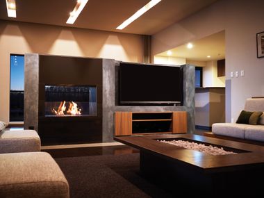 Inserto para chimenea de bioetanol en acero y vidrio FLEX ISLAND FIREPLACES EcoSmart Fire