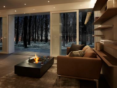 Indoor/Outdoor freestanding bioethanol or gas fireplace MARTINI 50 EcoSmart Fire