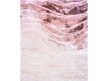 Hand tufted silk rug BANAUE FLAMINGO Edition Bougainville