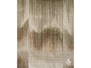 Hand knotted wool and silk rug MAWSYNRAM ALMOND Edition Bougainville