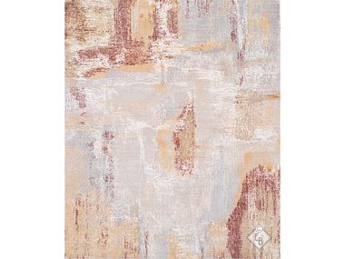 Hand knotted wool and bamboo silk rug SOULAGES CHERINE Edition Bougainville