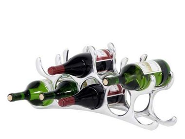 Table-top aluminium bottle rack ALBORAN M Eichholtz