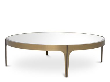 Low glass and brass coffee table ARTEMISA L Eichholtz