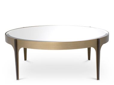 Round brass and glass coffee table ARTEMISA S Eichholtz