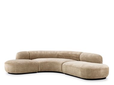 Curved fabric sofa BJÖRN L Eichholtz