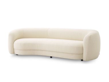 Curved 3 seater fabric sofa BLAINE Eichholtz