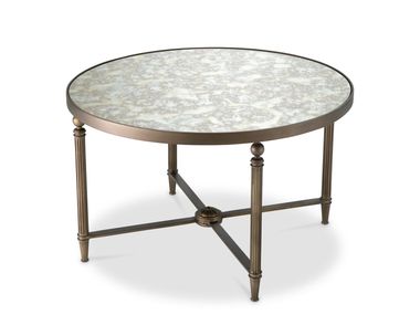 Round mirrored glass central coffee table BOWERY Eichholtz