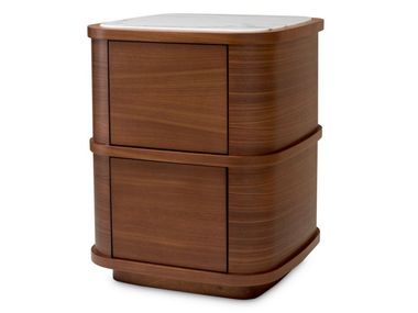 Quadratischer Nachttisch aus Marmor mit Schubladen CABANA S Eichholtz