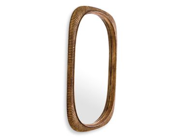 Specchio ovale foglia oro con cornice CASIMIR Eichholtz