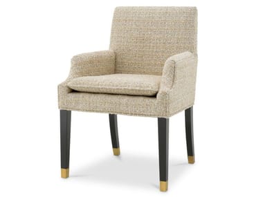 Eichholtz, CLAYTON Sedia imbottita in tessuto con braccioli