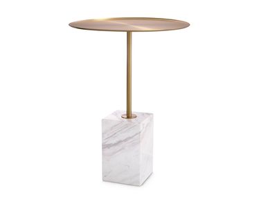 Round brass coffee table with central base COLE Eichholtz