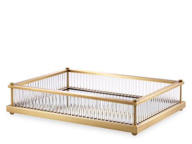 Bandeja rectangular de vidrio CORA Eichholtz