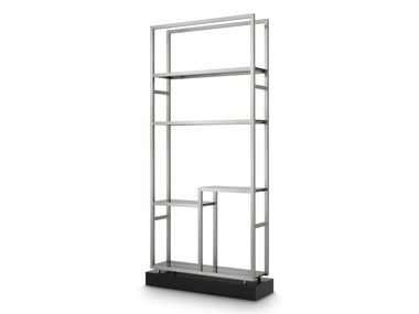 Open glass and steel bookcase CORRADO Eichholtz