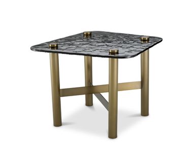 Glass and brass coffee table CORTES Eichholtz