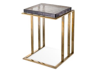 Brass and glass side table CRESCENT Eichholtz