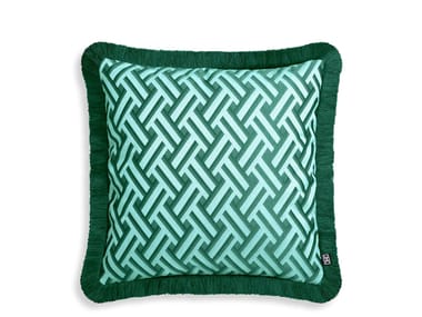 Eichholtz, DORIS S GREEN Cuscino quadrato in tessuto a motivi geometrici