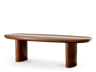Oval mahogany coffee table JENSON Eichholtz
