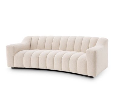 Curved 3 seater fabric sofa KELLY S Eichholtz