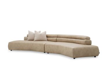Modular curved Eco-leather sofa MARVELLA Eichholtz