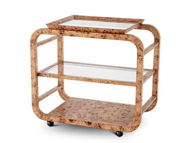 Wood veneer food trolley MAYFAIR Eichholtz