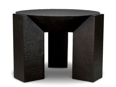 3-legged round bronze high side table OSCURO Eichholtz