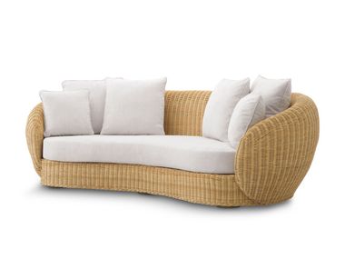3 seater curved rattan sofa RAFAEL Eichholtz