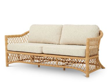 Canapé de jardin en rotin et tissu RIVERTON Eichholtz