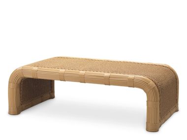 Table d'appoint de jardin rectangulaire en rotin RIVERTON Eichholtz