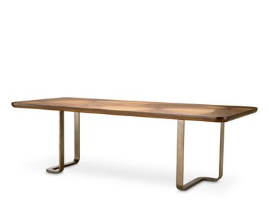 Steel and wood dining table RUCELLO Eichholtz