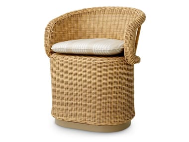 Eichholtz, SAN REMO Sedia da giardino in rattan con cuscino integrato