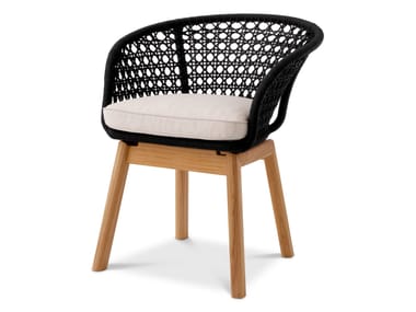 Eichholtz, TRINITY Sedia da giardino in teak con braccioli