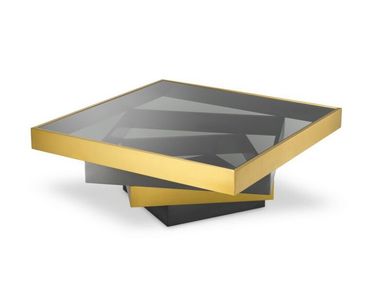 Square stained glass central coffee table ZAMORA Eichholtz
