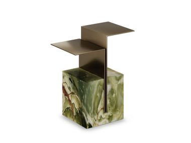 Marble and metal side table BROK Elbra
