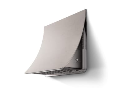 Cappa in acciaio a parete con illuminazione integrata NUAGE Elica