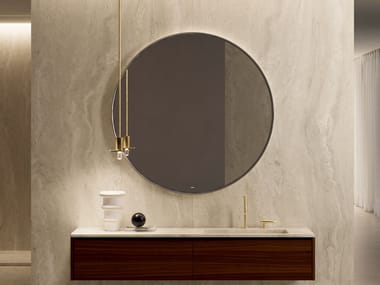 Elitique, CHIARO E TONDO Specchio rotondo con cornice da parete