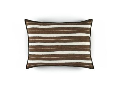 Cuscino a righe rettangolare in lino SECRET STRIPE Élitis