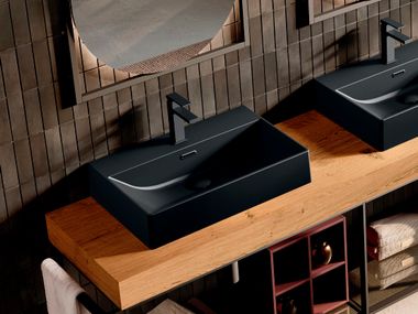 Rectangular countertop Duratek washbasin PURO T Elleci