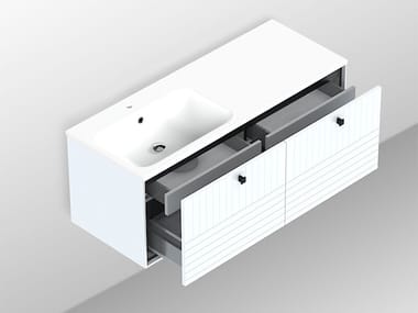 Ercos, OLIVIA Mobile lavabo sospeso con cassetti