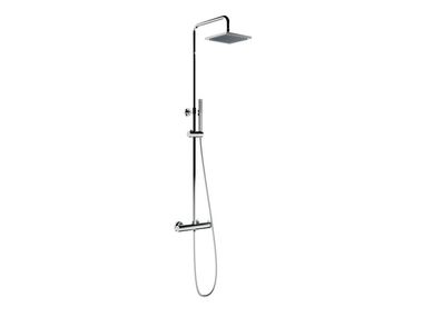 Thermostatic shower panel with hand shower ROUND-T Ercos