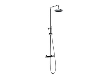 Thermostatic shower panel with hand shower ROUND-T Ercos