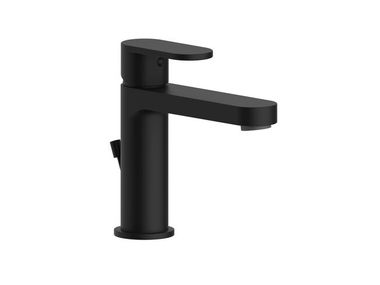 Miscelatore per lavabo da piano con piletta VERSILIA NERO Ercos