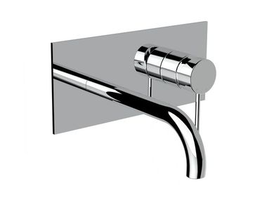 Miscelatore per lavabo a muro in ottone cromato VIKTOR Ercos