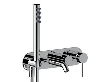 Miscelatore per vasca a muro in ottone cromato con doccetta VIKTOR Ercos