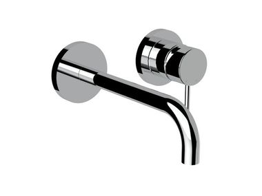 Miscelatore per lavabo monocomando a muro in ottone cromato VIKTOR Ercos