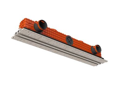 Outlet and diffuser for channelled system ERGOVENT LINEO PRO PUZZLE 90 2 slots Ergovent